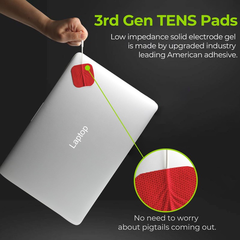AUVON TENS Unit Pads Electrode Patches with Upgraded Self-Stick Performance