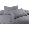 GMTEXTILES 100% polyCotton Bedding Duvet Cover Sets. (Single, Grey)
