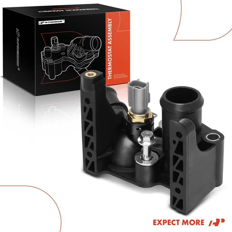 A-Premium Thermostat Housing Assembly Replacement for Ford Fiesta 2011-2017, 1.6L,