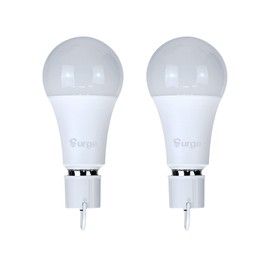 Surgebulb Battery Backup Light Bulb - Emergency Self Rechargeable Support for Power Outages - 6+ Hours Without Electricity - Flashlight for Home, Camping, Outdoor, Hurricane - 9W - White - 4Pack