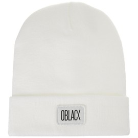 Oblack Men's Winter Beanie Hat Unisex Stretchy Soft Hats with Cuffs Lightweight Knitted Hats for Women Breathable Winter Hat Men, White