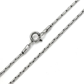 Silvershake Oxidized 1.5mm 925 Sterling Silver Round Cable Chain Necklace 22 Inch