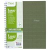 Mead Recycled 1-Subject Notebook, College Ruled, 11 x 8.5 Inches,