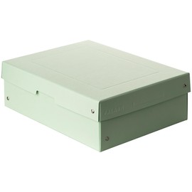 Original Falken PureBox Pastel Made in Germany 100 mm High DIN A4 Green Storage Box with Lid Made of Sturdy Cardboard Vegan Gift Box Transport Box All-Purpose Box