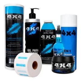 Kit Insumos Corte Afeitado Combo Barber 4x4 Profesional