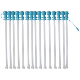 Pucker Powder Candy Funnel Filling Tubes 12-in Long Each - 15 ct. Bag - Candy Art, with Blue Cap