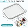 Sanwuta 6 Pcs Clear Hard Zipper Case Hard Plastic Zipper