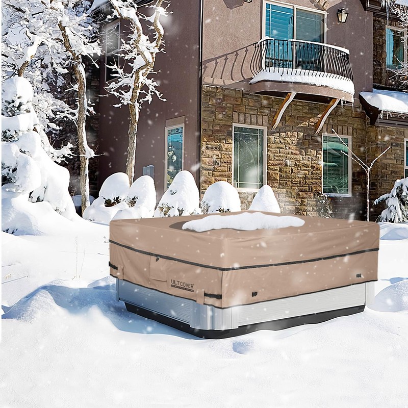 ULTCOVER Waterproof 600D Polyester Square Hot Tub Cover Outdoor SPA