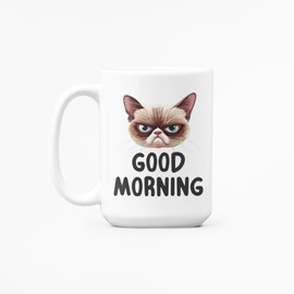 Grumpy Cat Good Morning | Novelty Funny Mugs Unique Gift Idea | Gift Idea | Ceramic 15oz