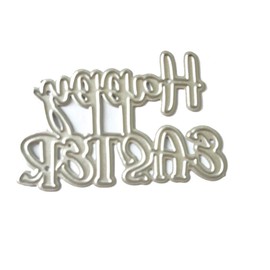 Happy Easter Words Metal Cutting Die for Card Making and Photo Album Decorations, Phrases Letters Die Cut Holiday Alphabet Dies Stencils Embossing Template for DIY Scrapbooking Craft
