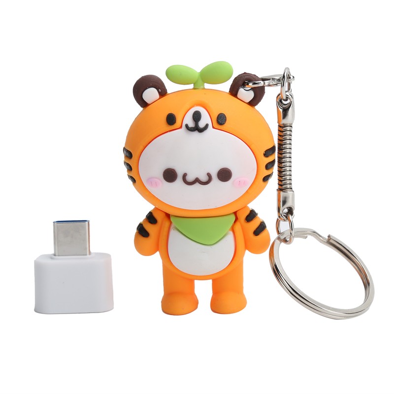 U Disk USB2.0 Memory Flash Drive with TypeC Adapter Computer