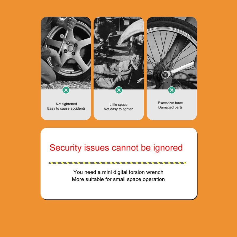 Mini Digital Torsion Wrench 1/4in Ratchet Head Electronic Torsions Wrenches