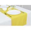 PurpleEssences Yellow Table Runner - Hemstitch Detail - 100% Cotton