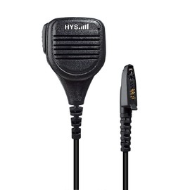 HYS Shoulder Speaker Mic with with 3.5mm Audio Jack, Law Enforcement Handheld Speaker Microphone GP344 GP388 GP328Plus GP688 EX500 EX560 Walkie Talkie for Motorola 2 Way Radio