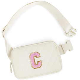 Uygafly Customized Gifts for Mom - Birthday Gift for Mom,Mom Gifts From Daughter,Mother in Law Gifts,Mama Gift Idea,Waist Packs Belt Bag Crossbody Bag Fanny Pack - Cream Bag,Pink C