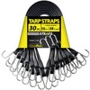 Rubber Bungee Cords with Standard S Hooks Heavy-Duty Black Tie