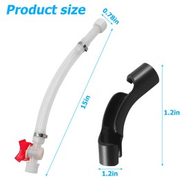 KHGUZ Car Gas Cans Hose, Vehicle Racing Fuel Filler Pipe with Ball Valve Shut, Automotive LC2 Jug Trigger Tube Accessories for 5 Gallon, Universal for SUVs, Sedans, Trucks (White)
