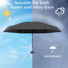 Aethryon Mini Travel Umbrella, Small UV Umbrella, Pocket Umbrella, Foldable Parasol, Travel Portable Pocket Umbrella, Parasol Portable, (Home), Warm sand colour