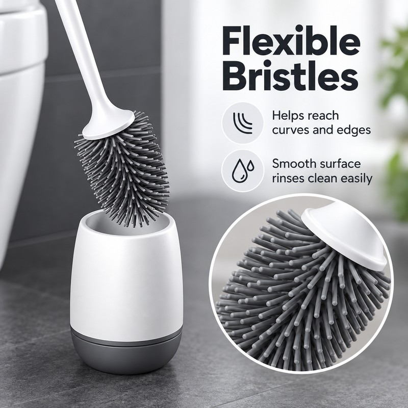 Toilet Cleaning Brush for Bathroom Use – Flexible Cleaning Tool