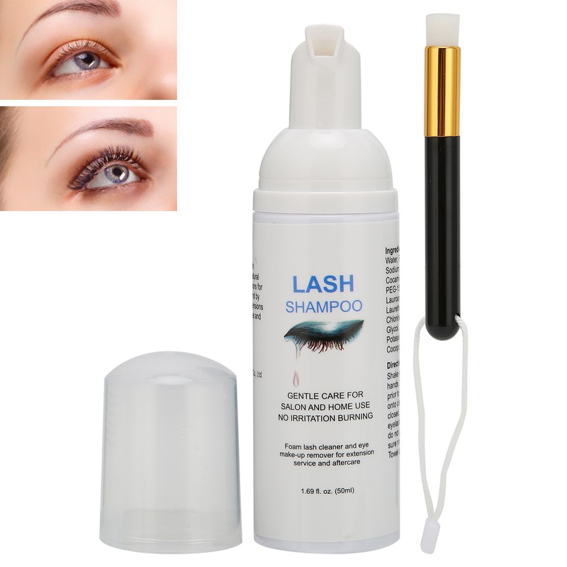 50ml Eyelash Shampoo Mild False Eyelash Grafting Extension Shampoo Cleaning