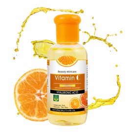 Vitamin C Oil, Body Oil for Women, Natural Vitamin C Face Oil, Massage Body Oil for Dry Skin, Multi-Use Oil for Moisturizing & Nourishing, Anti-Wrinkle Vitamin C Moisturiser, Body Skin Care, 75ml