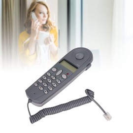 Small Corded Telephone, Mountable Phone Wall Hanging, Noise Cancellation, Large Button, Redial, Wall Mounted Landline for Family In Hotel Room