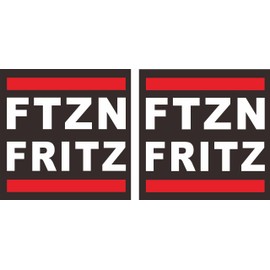 Set of 2 Car Stickers FCK FTZN FRITZ Anti-Political Sticker for Car, Motorcycle, Laptop, Sticker Weatherproof and UV-Resistant 2 Pieces 10 x 10 cm Germany Ideal Against Government and March