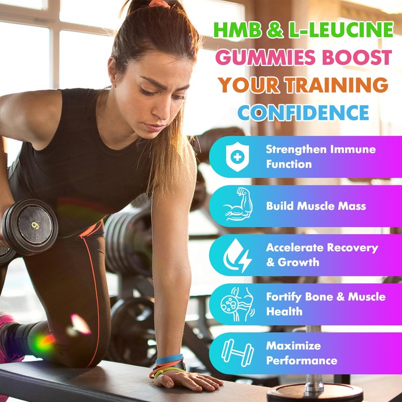 HMB and L-Leucine 3000mg with Calcium Gummies - Muscle Support