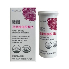 Dr. Check 닥터체크 원퍼데이 프리미엄 프로바이오틱스 490mg x 30캡슐 2개 / 써클 Doctor Check One Per Day Premium Probiotics 490mg x 30 Capsules x 2 / Circle