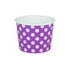 12 oz Yogurt Paper Cups- 1000 Count (Polka Dot- Purple)