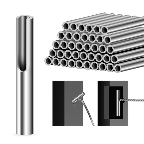 Gyykzz 40 Pack 1/8" Invisible Cable Railing Kit Terminal Toggle