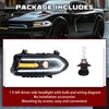 HECASA Left Headlight Assembly with Bulb&LED Compatible with 2015-2023 Dodge