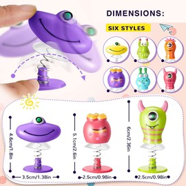 D.A.Y. Republic 6x Monster Jump Ups, Bright Illuminous Collectable Fun-Sized Pop-Up Toys, Great for Party Bags, Favours and as Desk Toys