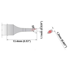 Thermaltronics K80BV011 Bevel 60deg 1.00mm (0.04in)