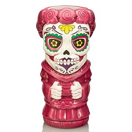 Geeki Tikis Day Of The Dead Sugar Skull Woman 16 Ounce Ceramic Mug