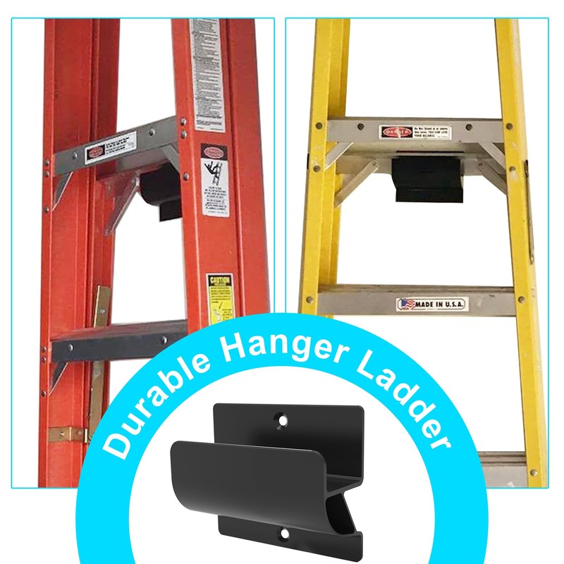 MY RUSTIC Ladder Hooks for Garage Organization,Ladder Hangers for Garage
