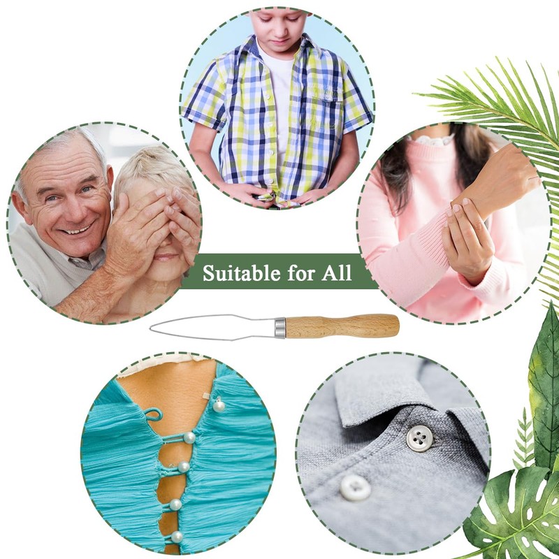 6PCS Button Hook and Zipper Pull Helper,One Hand Button Assist