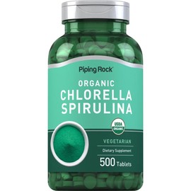 Chlorella Spirulina (Organic), 500 Tablets