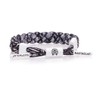 Rastaclat Bracelet for Men and Women - Grazed Bite Black/White Braided Bracelet | Adjustable Stackable & Braided by Hand (Small/Medium)