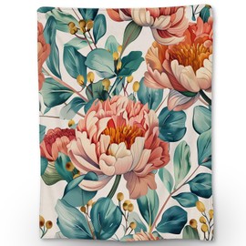 Ti Caldi Vibrant Floral Blanket - Soft, Cozy, Lightweight Flannel Throw Blankets for Couch, Bed, and Travel - Fuzzy, Fluffy Decor Perfect for Outdoor Use and Home Decor, All Season 60×50 in