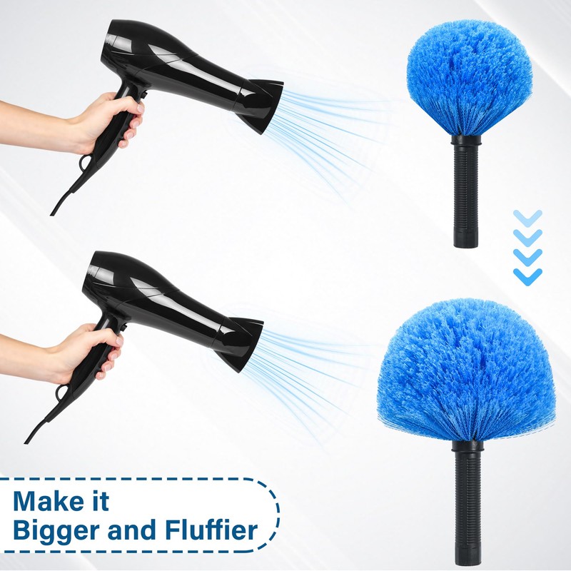 SHINMING Cobweb Duster Head Brush, Spider Web Brush for Cleaning