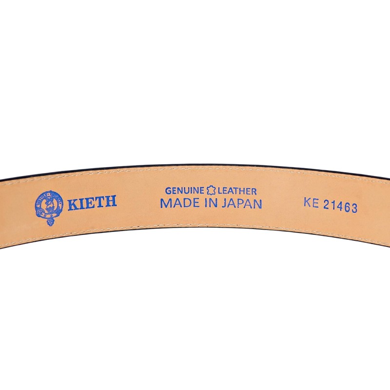 KIETH KE21463-29 Men's Business Belt, Genuine Leather, Navy, Smooth Leather,