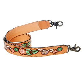 American Darling Hand Tooled Genuine Leather Crossbody Handle Strap for Bags | Phone Crossbody Strap | Crossbody Keychain Strap for Wallet Purse Clutch Cellphone Key Chain Holder | Shoulder Bag Strap