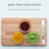 2pcs Food Scraper Spoon Silicone Feeding Spoons Double Head Fruit