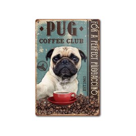 Pug 500 Piece Jigsaw Puzzle for Adults and Families - Pug Coffee Club Wooden Jigsaw Puzzle - Family Fun & Leisure Beginner Jigsaw Puzzle Toys for Adults Stress Relief
