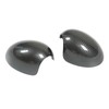 2 Pcs Door Side Rearview Mirror Cover Cap Carbon Fiber