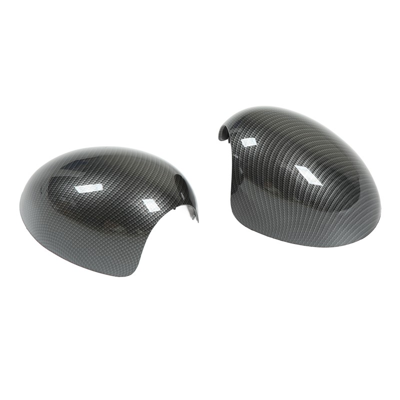2 Pcs Door Side Rearview Mirror Cover Cap Carbon Fiber