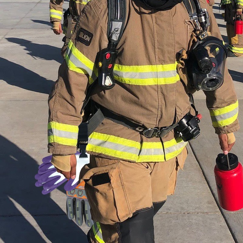 MELOTOUGH Firefighter Glove Clip Strap - Heavy-Duty Double Clip Design