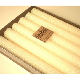 Gold Rush 8.5 Inch Natural Beeswax Glitter Candles, Honeysuckle Color, Gift Set, Boxed Set of 6