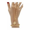 Unbranded Women Gold Metal Hand Chain Charm Lion Wrist Bracelet